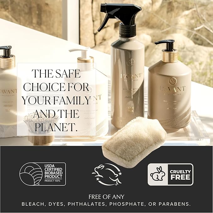 L’AVANT Collective High Performing Multipurpose Cleaner | Plant-Based, Naturally Derived Formula, Ambré Santal Scent - 16 Fl oz Refillable Bottle – All-Purpose Surface Cleaner