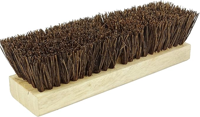 Weiler 44026 Heavy Duty Deck Scrub Brush with Natural Palmyra Bristles for Wooden Decks, Conrete Patios, and Other Rough Surfaces