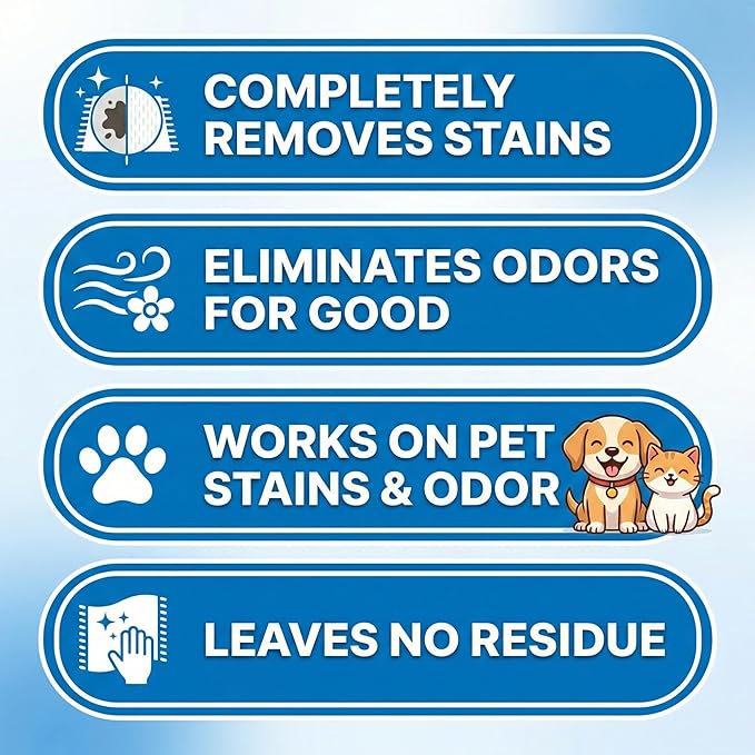 GEODE Carpet Cleaner Solution for Machines – Enzyme Carpet Cleaner & Deodorizer for Deep Cleaning, Pet Stain & Odor Remover, Non-Toxic Concentrated Formula for Carpet Cleaning Machines (32 Oz)