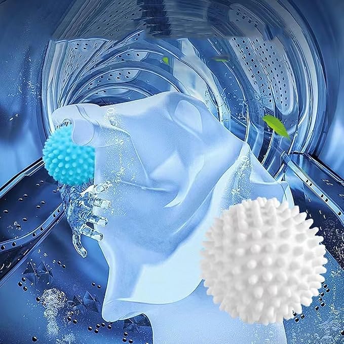 6Pcs Reusable Dryer Balls and 4pcs PeT Hair Remover Laundry Dryer Ball Set, Prevent Entanglement Laundry Balls for Laundry Room Washer