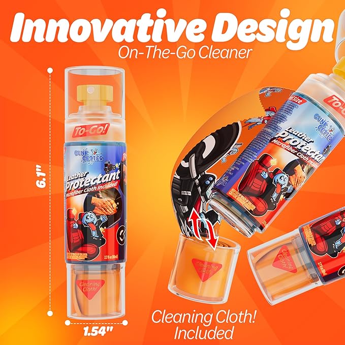 Travel Spray Bottle With Microfiber Cap - All Purpose Cleaner - Fresh (2 Pack)