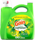 Gain Liquid Fabric Softener, Original Scent, 140 FL OZ, 190 Loads, Liquid Fabric Softener For Soft, Fresh Laundry