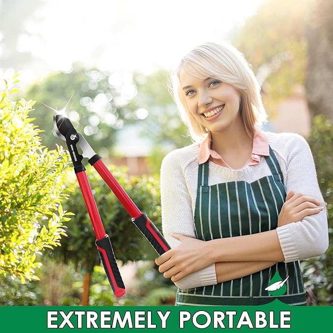 23" Bypass Lopper,Heavy Duty Branch Cutter with 2" Cutting Capacity,Tree Trimmer for Gardening, Enhanced Handheld Triangle Iron Tube Lopper