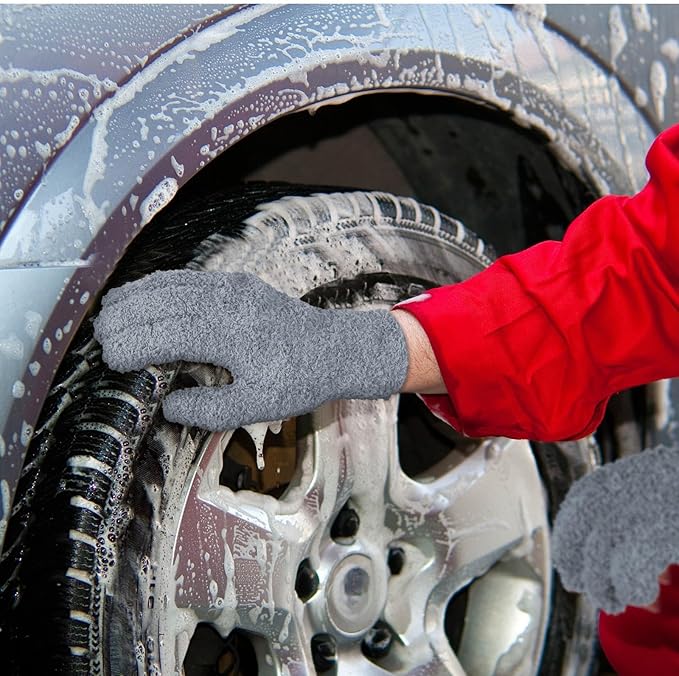 Geyoga 12 Pairs Microfiber Dusting Gloves Household Dusting Cleaning Glove Washable Plant Dusting Mittens