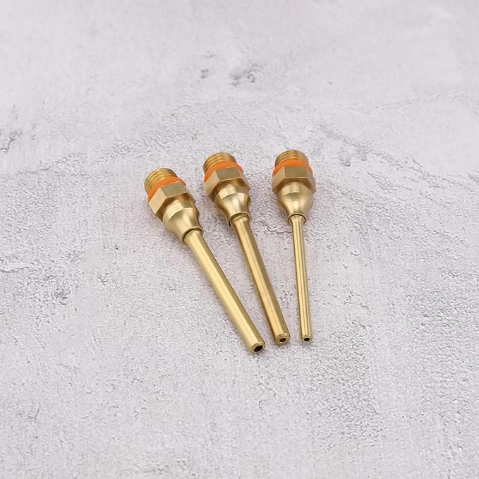 3Pcs Hot Glue Gun Nozzles 3 Size 70 mm Copper Glue Gun Nozzle with Wrench Assortment Kit for Home Repairs DIY Craft Projects Brass
