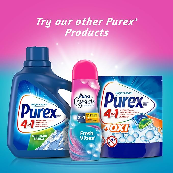 Purex Crystals In-Wash Fragrance and Scent Booster, Fresh Vibes, 21 Ounce, 4 Count