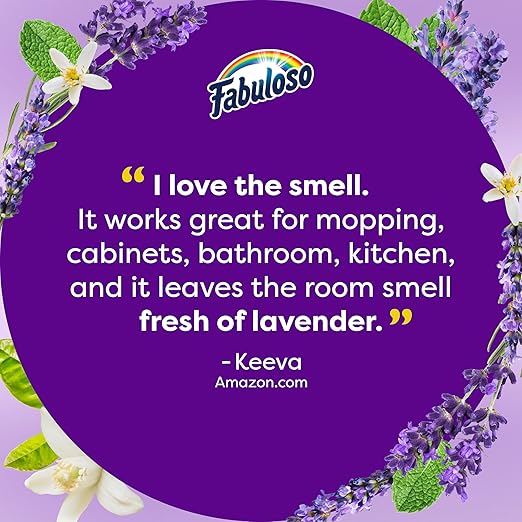 Fabuloso 2X Multi-Purpose Cleaner, No Rinse Floor Cleaner, Long-Lasting Freshness, Lavender Scent, 56 fl oz