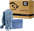 KLEEN HANDLER HEAVY DUTY Commercial Mop Head Replacement, Wet Industrial Blue Cotton Looped End String Cleaning Mop Head Refill (Case of 24)