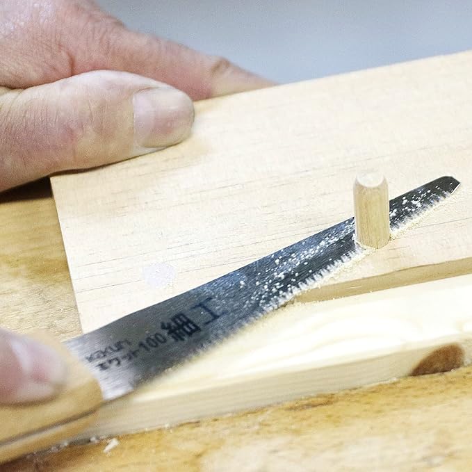 KAKURI Japanese Flush Cut Saw Folding 4" for Woodworking, Japanese Pull Saw Razor Sharp Flexible Japanese Steel Blade, Precision Trim Saw for Dowels, Pegs, Foldable Wood Handle, Made in JAPAN