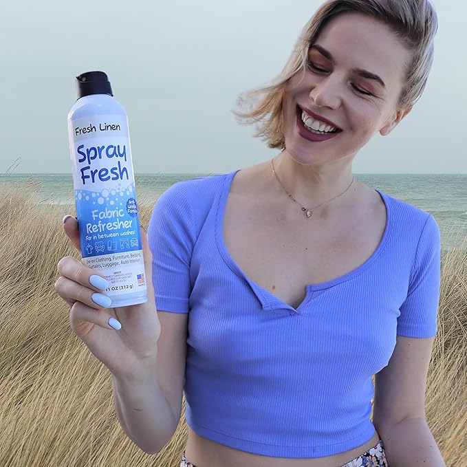 Spray Fresh Fabric Refresher, Sea Breeze, 8 oz — Deodorizer and Freshener for Clothing, Bedding, and Furniture
