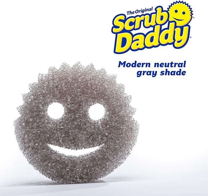 Scrub Daddy Sponge -Style Collection- Scratch-Free Scrubber for Dishes and Home, Odor Resistant, Soft in Warm Water, Firm in Cold, Deep Cleaning Kitchen and Bathroom, Dishwasher Safe, 1ct (3 Pack)