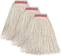 Matthew Cleaning 20oz 3Pack Cotton Floor Mop,Cotton Looped-Open String Heavy Duty String Refills, Universal Headband Blend,Mop Head Replacement for Home, Industrial and Commercial Use(White)