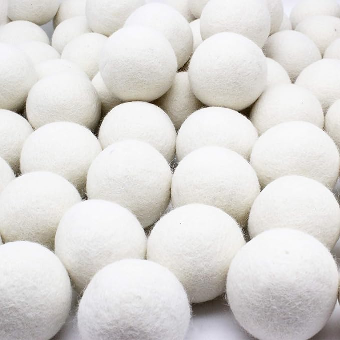 Wooland Wholesale Bulk Laundry XL Premium Wool Dryer Balls - 100% New Zealand Organic Wool Natural Fabric Softener for Sensitive Skin, Babies (200 Count)