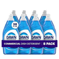 P&G Dawn Dishwashing Liquid Soap Detergent, Bulk Degreaser Removes Greasy Foods from Pots, Pans and Dishes in Commercial Restaurant Kitchens, Regular Scent, 38 oz. (Case of 8) (Packaging May Vary)