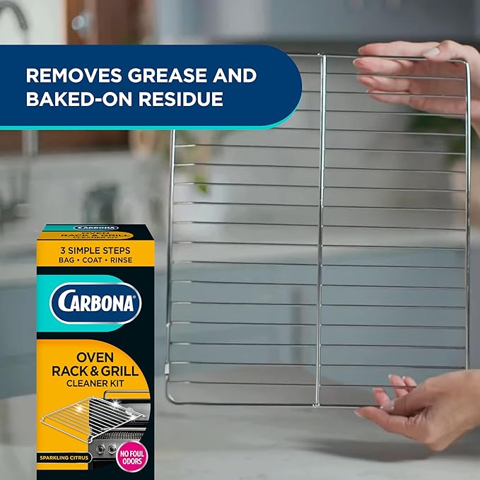 Carbona Oven Rack & Grill Cleaner | Eliminates Thick Grease & Build-Up | Griddle & BBQ Cleaning Solution | 16.8 Fl Oz, 1 Pack