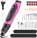 Mini Cordless Rotary Tool:DEKOPRO 3.7V Rotary Tool Variable Speed Display with Type-C Charging, Power Rotary Tool with 70 Accessories for Sanding, Engraving, Polishing, Drilling, Cutting, DIY (Pink)
