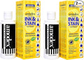 Amodex Ink & Stain Remover for Clothes, Leather and Skin - Removes Ink, Ballpoint, Sharpie, Grease and More, Works on Set-in Stains, Gentle but Powerful, 4oz/120ml Bottle (Pack of 2)