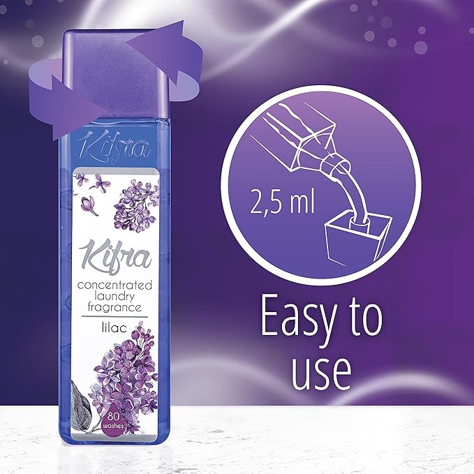 KIFRA Lilac Concentrated Laundry Fragrance 6.76 Fl Oz 200ml 80 Washing Cycles