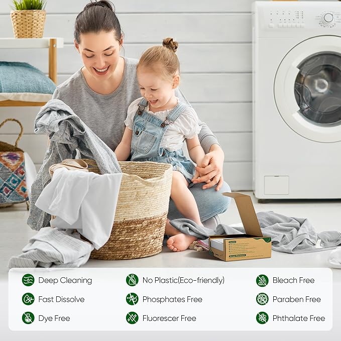 Travel Laundry Detergent Sheets Fisroa 300 Loads Eco-friendly Washing Detergent Sheets Plastic-Free Washer Strips, Fresh Linen Scent Liquidless Laundry Strips for Camping Dorm