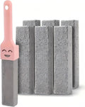 6 Pack Pumice Stone for Cleaning,Pumie Scouring Stick with Handle, Heavy Duty Toilet Pumice Stone for Toilet, Hard Water Toilet Ring Remover, for Toilet, Pool Tile, Sink, and Bathroom