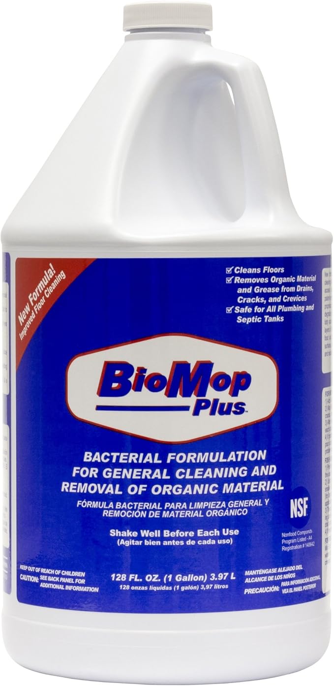 (Case of 4) Amguard - BioMop Floor & Drain Cleaner - 1gal x 4