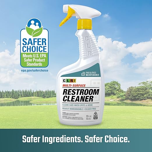 CLR PRO Industrial Multi-Purpose Restroom Cleaner, 32 Ounce Spray Bottle (Pack of 2)