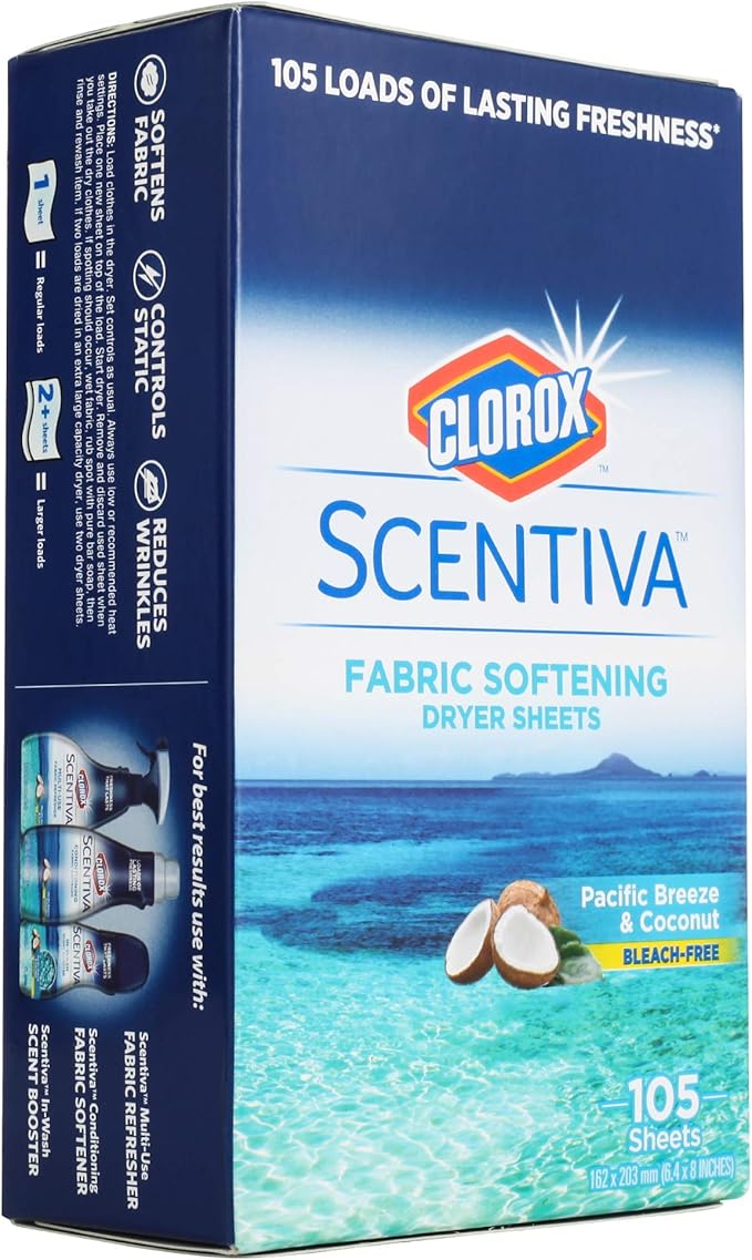 Clorox Scentiva Laundry Care | Dryer Sheets, Fabric Softener, Scent Booster Beads and Fabric Refresher Spray in Multiple Scents