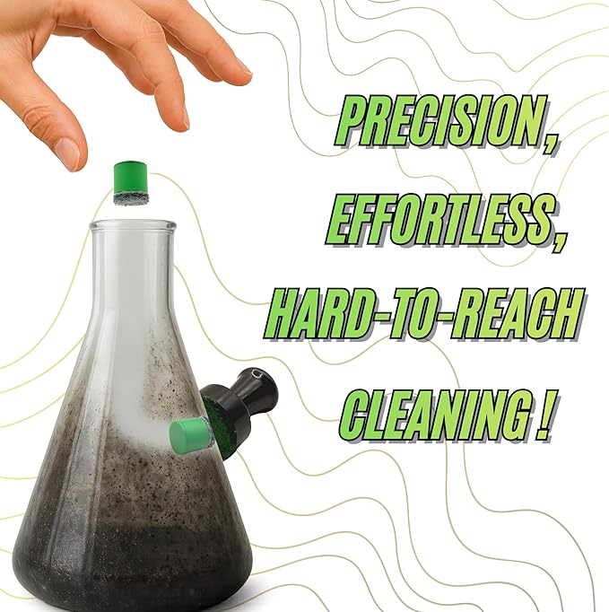 The Magic Cleaner Magnetic Glass Cleaner Kit |Mini, 12mm Size | For Water Pipes, Vases, Windows, Aquariums, Small, & all Shapes & Sizes | Cleans Hard to Reach Stains | Scrub via Magnet Glass Cleaner