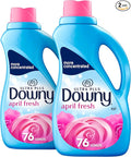 Downy Ultra Plus Laundry Fabric Softener Liquid, April Fresh Scent, 152 Total Loads (Pack Of 2)