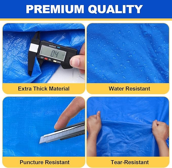 TICONN Mattress Bags for Moving, Heavy Duty Full Mattress Cover Storage Bag with Full-Around Handle and Adjustable Buckles (Blue, Full)