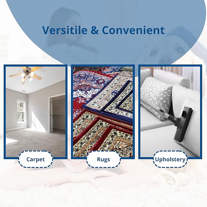 SaniClean Dry Carpet & Rug Cleaning Powder – Deep Cleans, Spill Cleanup, Spot & Stain Remover, Pet Mess | Brush In, Vacuum Out | For Large Areas Or Spot Treatment | No Harsh Chemicals
