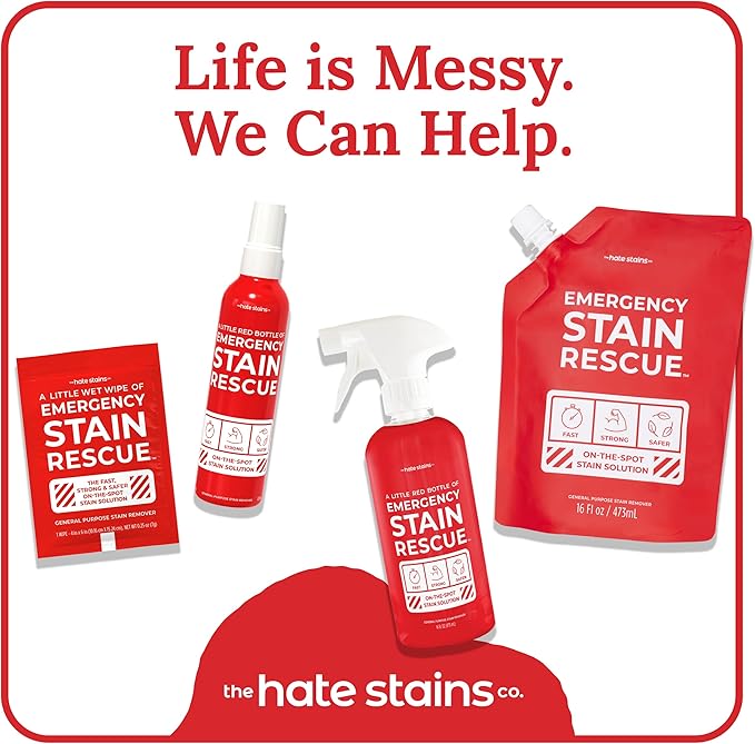 Emergency Stain Rescue Stain Remover Spray - Carpet Cleaner Spray - Wine & Coffee Stain Removal - 0.36 Fl Oz (Pack of 11)