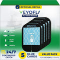 VEYOFLY Fly Trap Indoor Refill, Fruit Fly Traps for Indoors, Gnat Traps for House Indoor,Fly Catcher, Fly Trap,Plug in Catch for Fruit Flies,Moths,Gnats,Mosquito Trap (Pack of 5 Refills-Black)