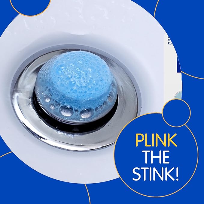 Plink Fizzy Drain Freshner and Cleaner, Prevents Buildup and Removes Drain Odor, Lemon Scent, 6 Count (Pack of 4)
