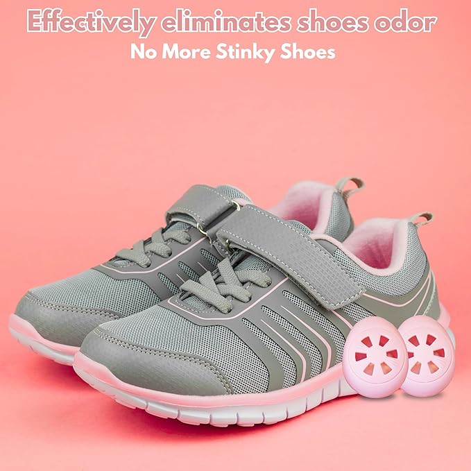 Air Jungles Shoe Deodorizer Balls 12 Ct, Honey Peach Scent, Odor Remover Balls for Sneakers, Gym Bags, Lockers, Closets, Hampers, and Drawers, Essential Oil Provides Natural Freshness