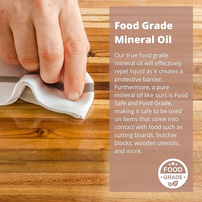 Specialist Cutting Board Oil by The Block & Board Company | Food Grade Mineral Oil for Wood, Stone, & Butcher Blocks | Quick Drying, Tasteless, Odorless & Colorless | Restore & Protect (8.5oz/250ml)