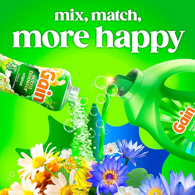 Gain Ultra Oxi Liquid Laundry Detergent, Waterfall Delight Scent, 177 fl oz, Freshness + Odor Fighting, High Efficiency Washing Machine Liquid Cleaning Soap, 134 Loads (Packaging May Vary)