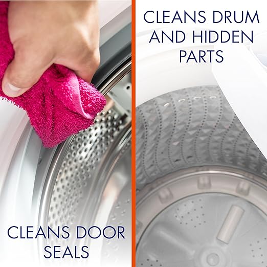 Glisten Washer Magic Washing Machine Cleaner and Deodorizer, 3 Bottles, Multicolor