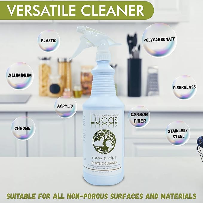 LUCASOL Acrylic and Plastic Cleaner, 32 Ounce