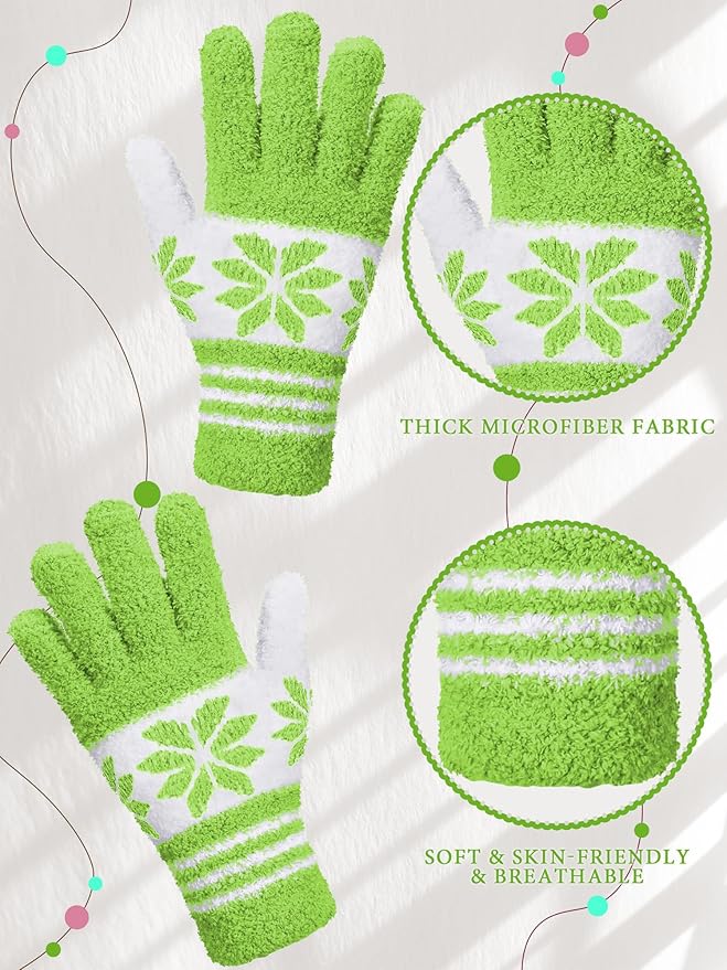 Patelai 3 Pairs Microfiber Plant Dusting Gloves Leaf Cleaning Gloves for Indoor Plants, Blinds, Furniture, House (Yellow,Pink,Blue,White,Large)