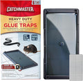 Catchmaster Rat & Mouse Glue Traps with Sticky Putty 6Pk, Large Bulk Glue Board, Rat & Mouse Traps Indoor for Home, Adhesive Plastic Tray for Snakes, Mice & Spiders, Pest Control for House & Garage