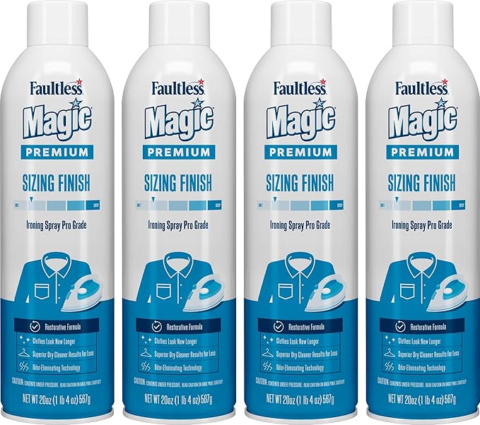 Faultless Starch 00502 Magic Sizing Fabric Finish, 20 oz (Pack of 4)