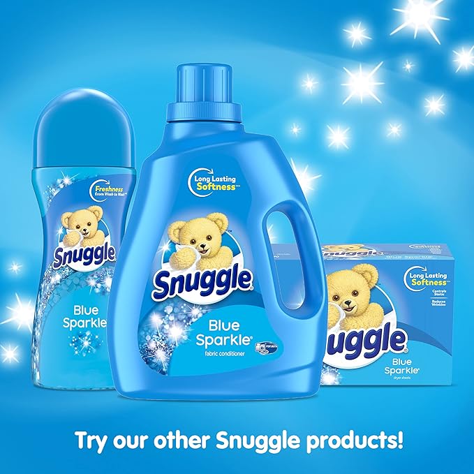 Snuggle Scent Shakes in-Wash Scent Booster Beads, Blue Sparkle, 9 Ounce (Pack of 4)