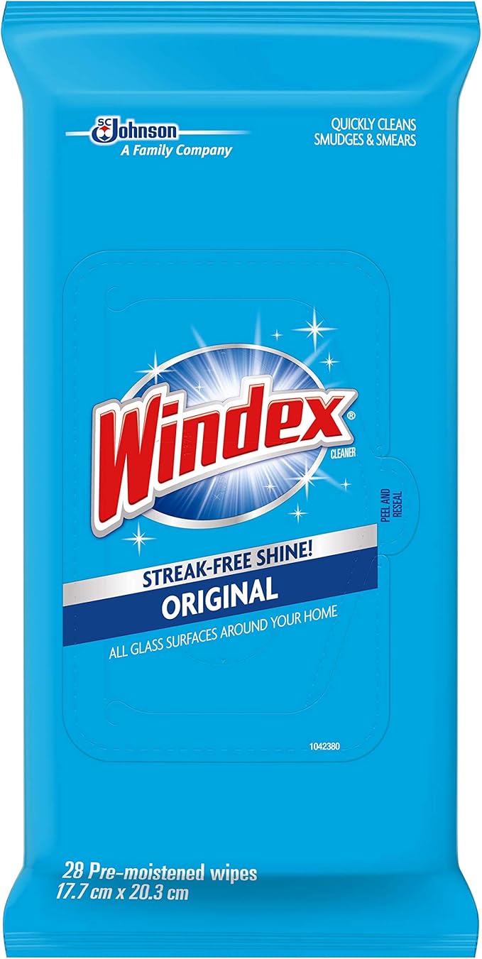Windex Glass and Multi-Surface Cleaning Wipes, 28 Count