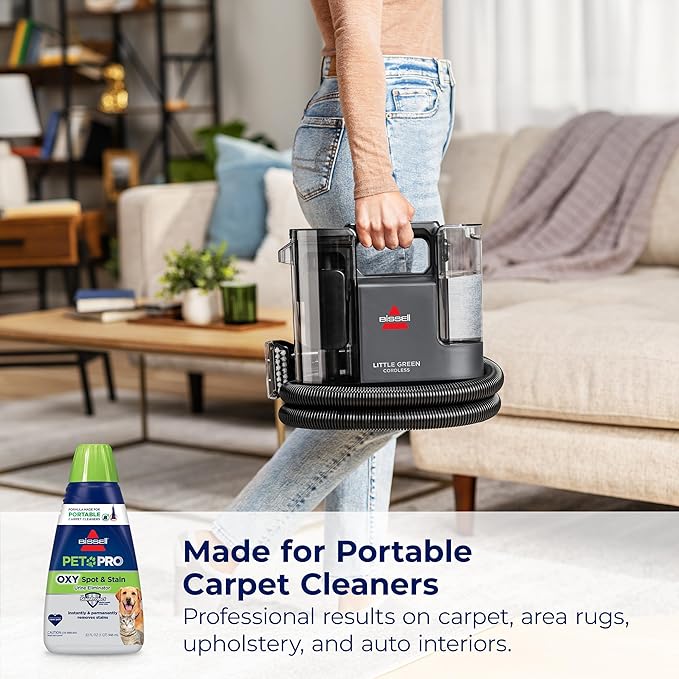 Bissell PET PRO OXY Spot & Stain Formula for Portable Carpet Cleaners, 32 oz., 2034