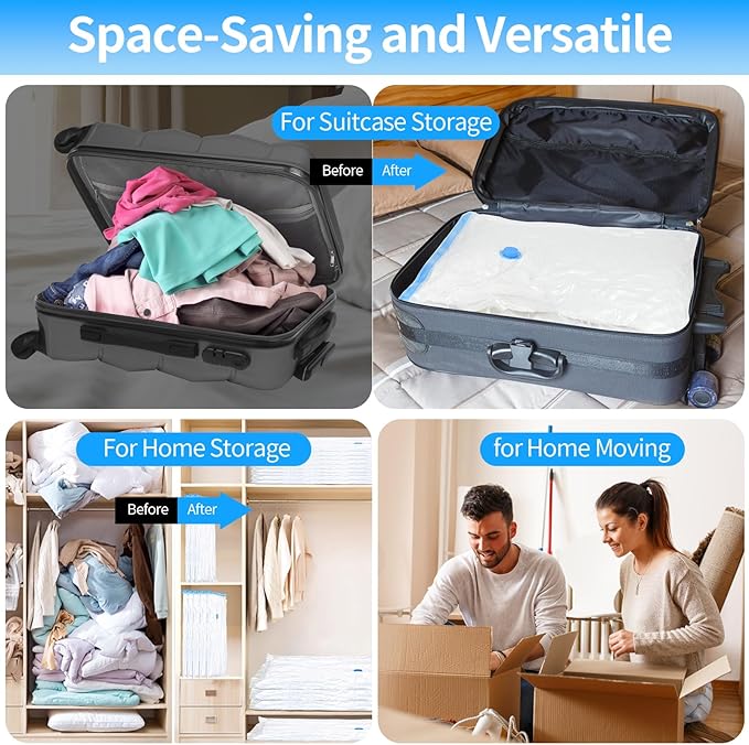 Electric Pump for Vacuum Storage Bags, 55W 5000PA Portable Travel Vacuum Pump for Storage Bags