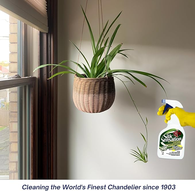 Sparkle Plenty Chandelier Cleaner Drip Dry Spray No Wipe Bundle - Silk Plant Cleaner Spray No Wipe - Dust Cleaning Supplies for Fake Plant, Artificial Flower, Shower Glass or Window Screen (32 oz)