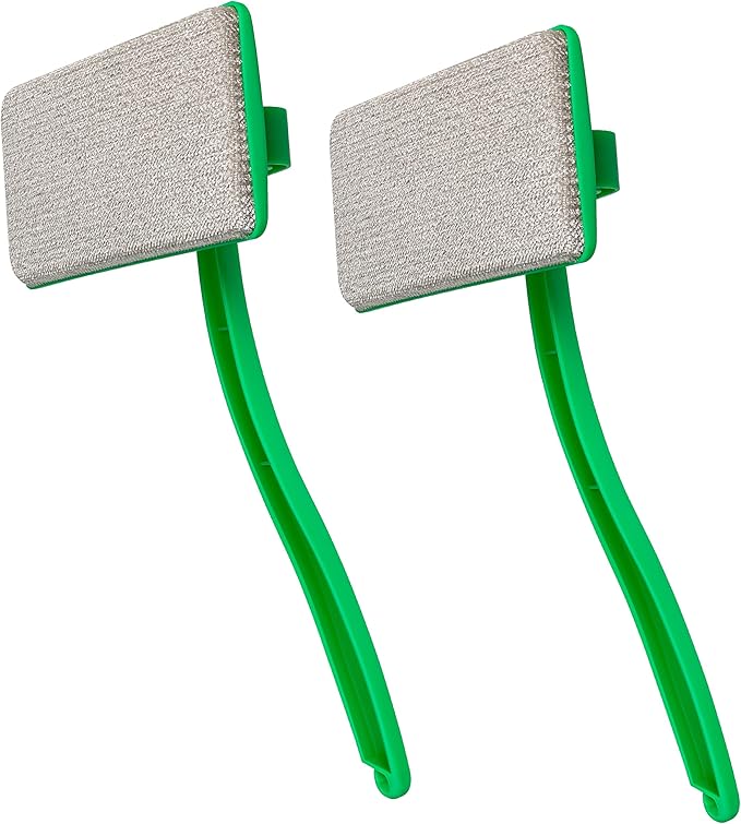 MyLifeUNIT 2 Packs Mesh Screen Cleaner, Detachable Window Screen Cleaning Brush, Window Screen Cleaners Tool with Wet and Dry Dual-Use