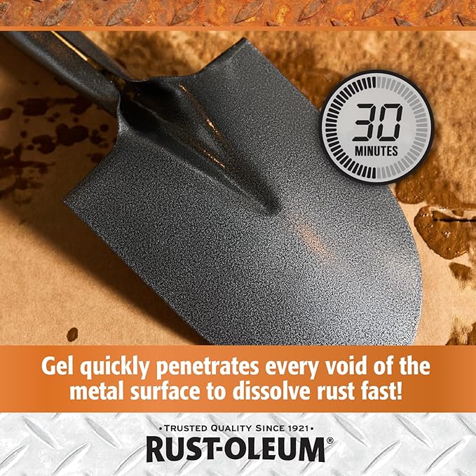 Rust-Oleum Rust Dissolver Trigger Spray Gel | Heavy-Duty Corrosion Remover for Metal Tools, Cars, Bikes, Grills, Bolts, Firearms & More | 32 oz