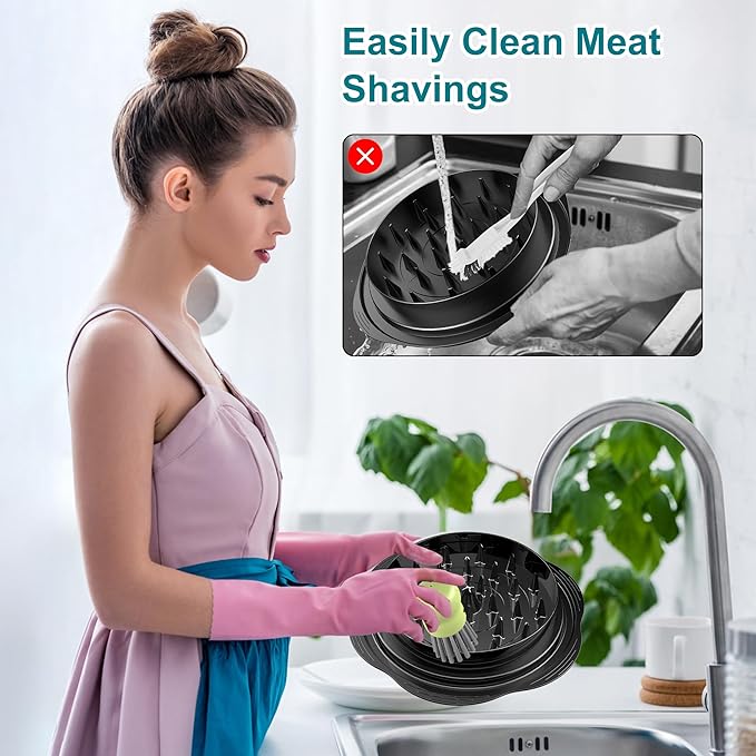 Mini Dish Brush for Cleaning Chicken Shredder, Palm Brush Dish Scrubber with Ergonomic Grip, Kitchen Brush for Washing Dishes, Pans, Pots, Sink (2, Matcha)